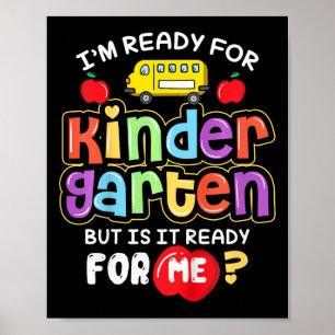 Poster Crianças Ck Para A Escola Estou Pronto Para O Jard