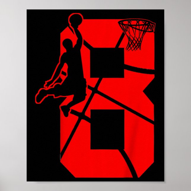 Poster Crianças com 8 anos de idade Partitema de aniversá (Frente)