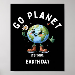 Poster Crianças Cortam O Dia da Terra Planeta Seu Dia da