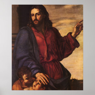 Poster Crianças da bênção do cristo pela artemísia
