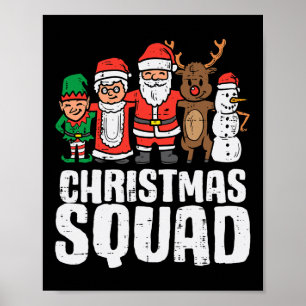 Poster Crianças da Família Elf Xmas, Papais noeis de Nata