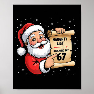 Poster Crianças da Lista Travessa Que Dizem 67 Natal Seis