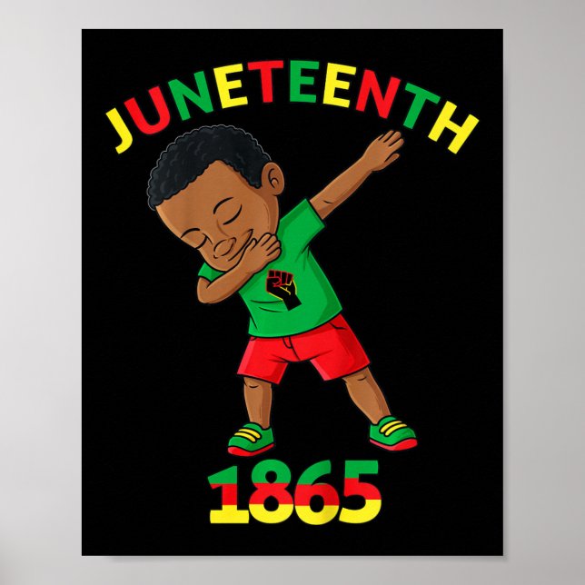 Poster Crianças Dabbing Black King 1865 Pele Brown (Frente)