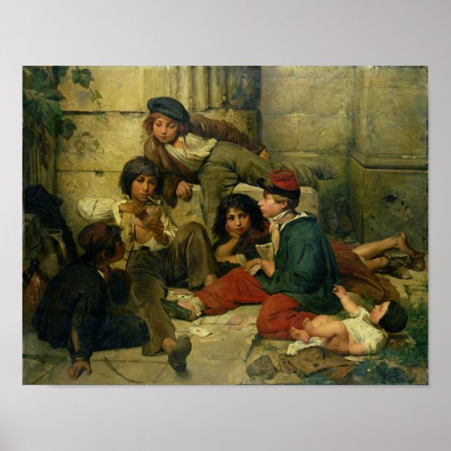 Póster Crianças das Ruas de Paris, 1852 (Frente)