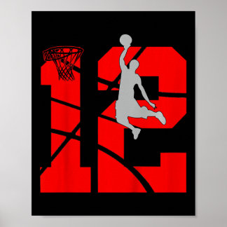 Poster Crianças de 12 anos 12 Bysketbyll Partythe