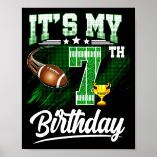 Poster Crianças de 7 anos É meu 7º aniversário Tema de fu