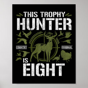 Poster Crianças de 8 anos caçando Festa de aniversário ve