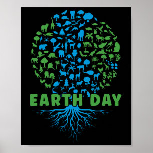 Poster Crianças de Camisas do Dia da Terra