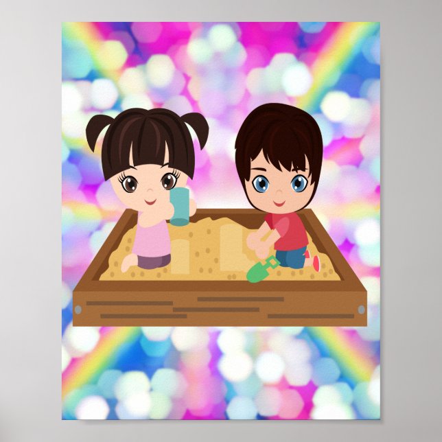 POSTER CRIANÇAS DE JOGO DE SANDBOX (Frente)