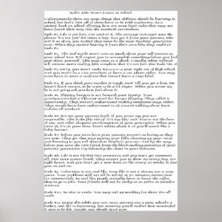 Póster Crianças de Regras Não Aprenderão