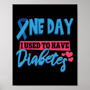 Poster Crianças de Sensibilização para o Diabetes Azul