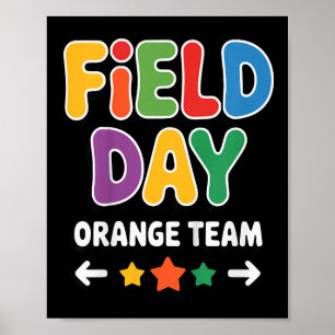 Poster Crianças Dia de Campo Dia de Campo Laranja Time Di