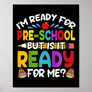 Poster Crianças Divertidas Estou Pronta Para A Pré-escola
