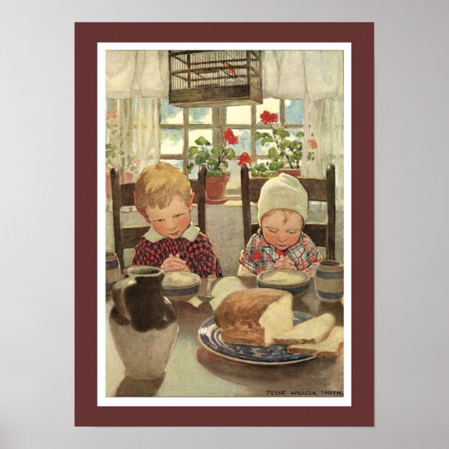 Póster Crianças dizendo graça (Frente)