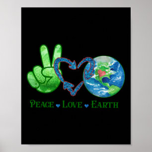 Poster Crianças do Dia da Terra Tema Animal Camisa Negra 