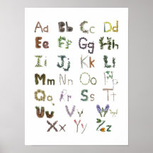 Crianças do Woodland ABC Alphabet Children's Wall 