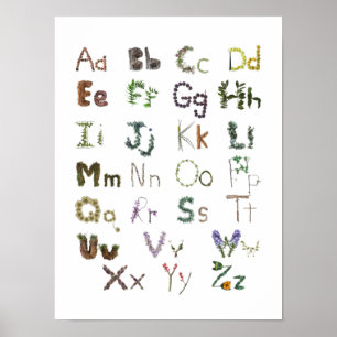Poster Crianças do Woodland ABC Alphabet Children's Wall 