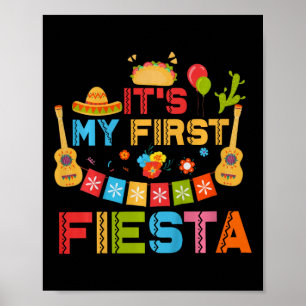 Poster Crianças É Meu Primeiro Fiesta Aniversário Cinco M
