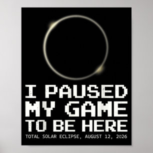 Poster Crianças Eclipse Total do Sol Totalidade Gamer