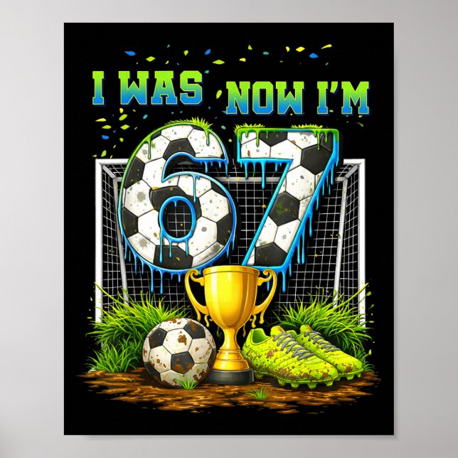 Poster crianças engraçadas de 7 anos de idade jogando fut (Frente)