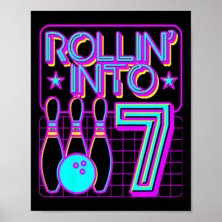 Poster Crianças Enrolando Em 7 Boliche de Bowler 7 de Ani