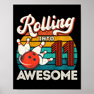 Poster Crianças Entrando Em 11 Anos De Boliche De Anivers