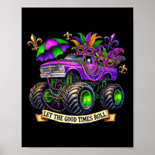 Poster Crianças Esmagam Mardi Gras Toddler Truck Monstro
