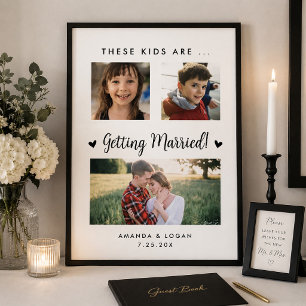 Poster Crianças Estão se Casando Cartaz Impresso Casament