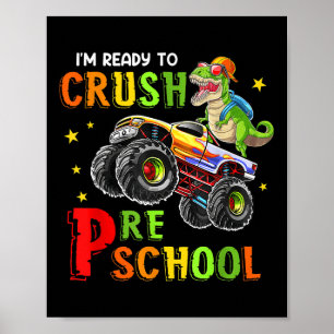 Poster Crianças Estou Pronto Para Dominar Pré-k Dinossaur