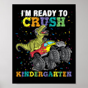 Poster Crianças Estou Pronto Para Esmagar Caminhão Monstr