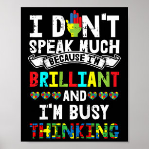 Poster Crianças Eu Não Falo Muito Autismo Que A Conscienc