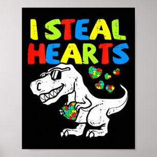 Poster Crianças Eu Roubo Dinossauro De Corações