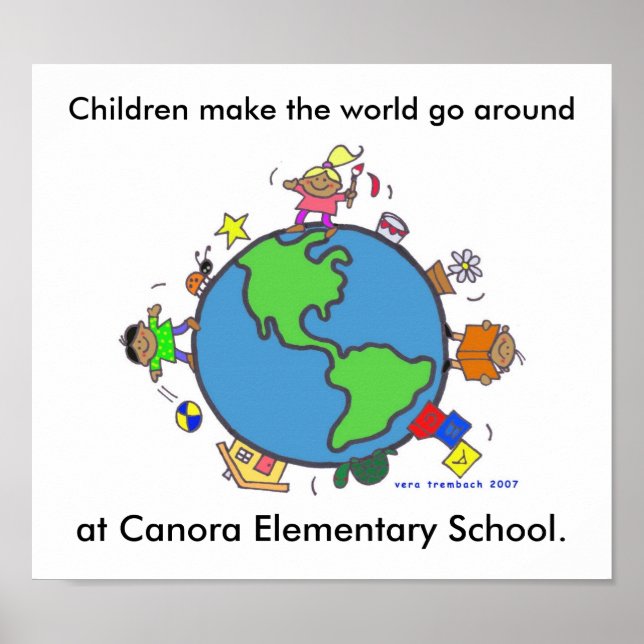 Póster Crianças fazem o mundo/personalizam/transformam Ve (Frente)