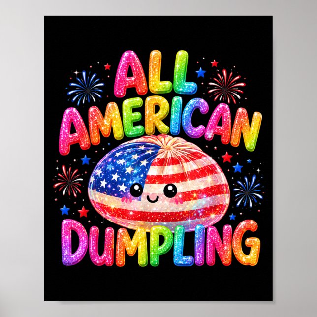 Poster Crianças Fofas Ed Aamerican Dumpling 4 De Julho Ga (Frente)