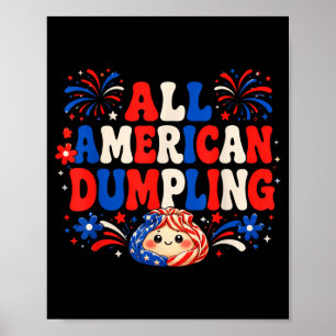 Poster Crianças Fofas Ed Aamerican Dumpling 4 De Julho Ga