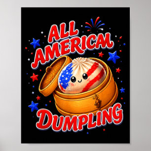 Poster Crianças Fofas Ed Aamerican Dumpling 4 De Julho Ga