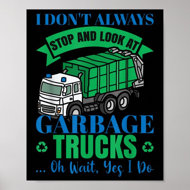 Poster Crianças Garbage Truck Dia da Terra (Frente)