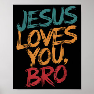 Poster Crianças Jesus Ama Você Irmão Camiseta Cristã Engr