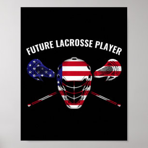Poster Crianças Lacrosse Meninas Futuro Jogador de Lacros