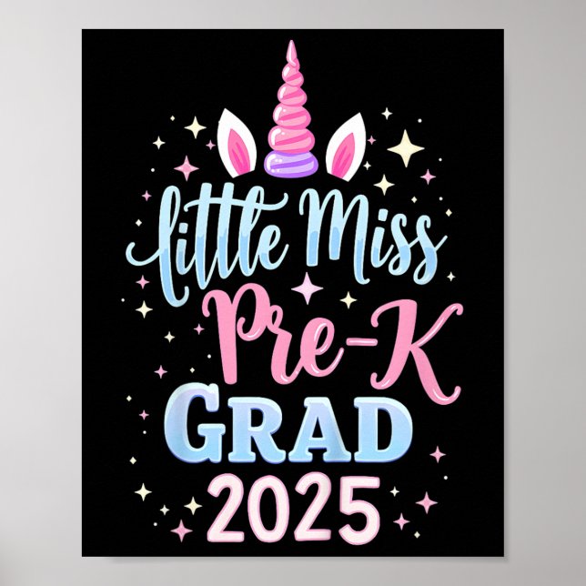 Poster Crianças Meninas Meninas Pré-k Formando Meninas Pr (Frente)