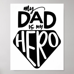 Poster Crianças Meu Pai É Meu Dia de os pais Herói Herói