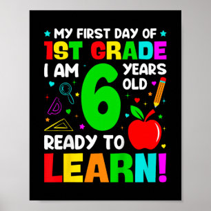Poster Crianças Meu Primeiro Dia De Primeira Classe 6 Ano
