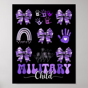 Poster Crianças Militares Arco Púrpura Camo Kids Bo