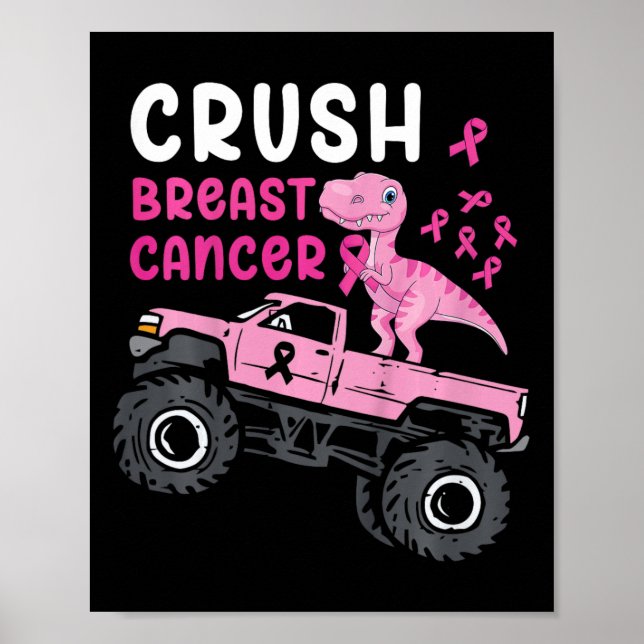 Poster Crianças Monstro Caminhão Dinossauro Esmagamento C (Frente)
