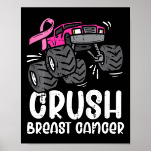 Poster Crianças Monstro Caminhão Rosa Cancer Sensibilizaç