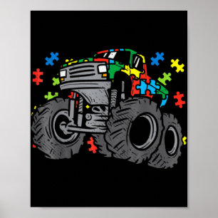 Poster Crianças Monstro Quebra-cabeça Crianças Cuecas Aut