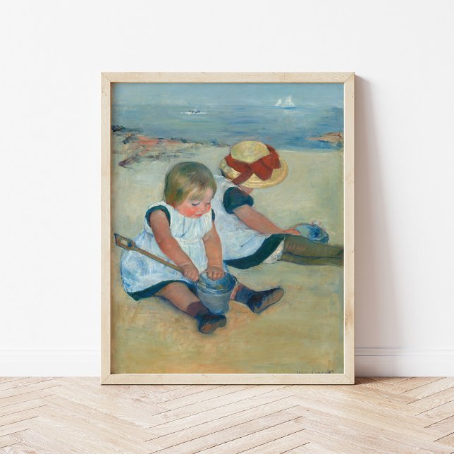 Poster Crianças na praia | Mary Cassatt (Criador carregado)