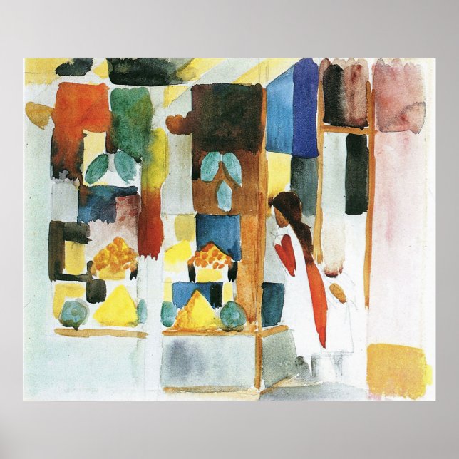 Póster Crianças no compro vegetal (I) por August Macke (Frente)