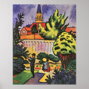 Póster Crianças no jardim daqui até agosto Macke