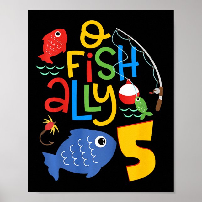 Poster Crianças O-fish-ally Cinco Decorações de Aniversár (Frente)